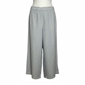 Max Studio Plus Size Gray Striped Wide-Leg Pants
